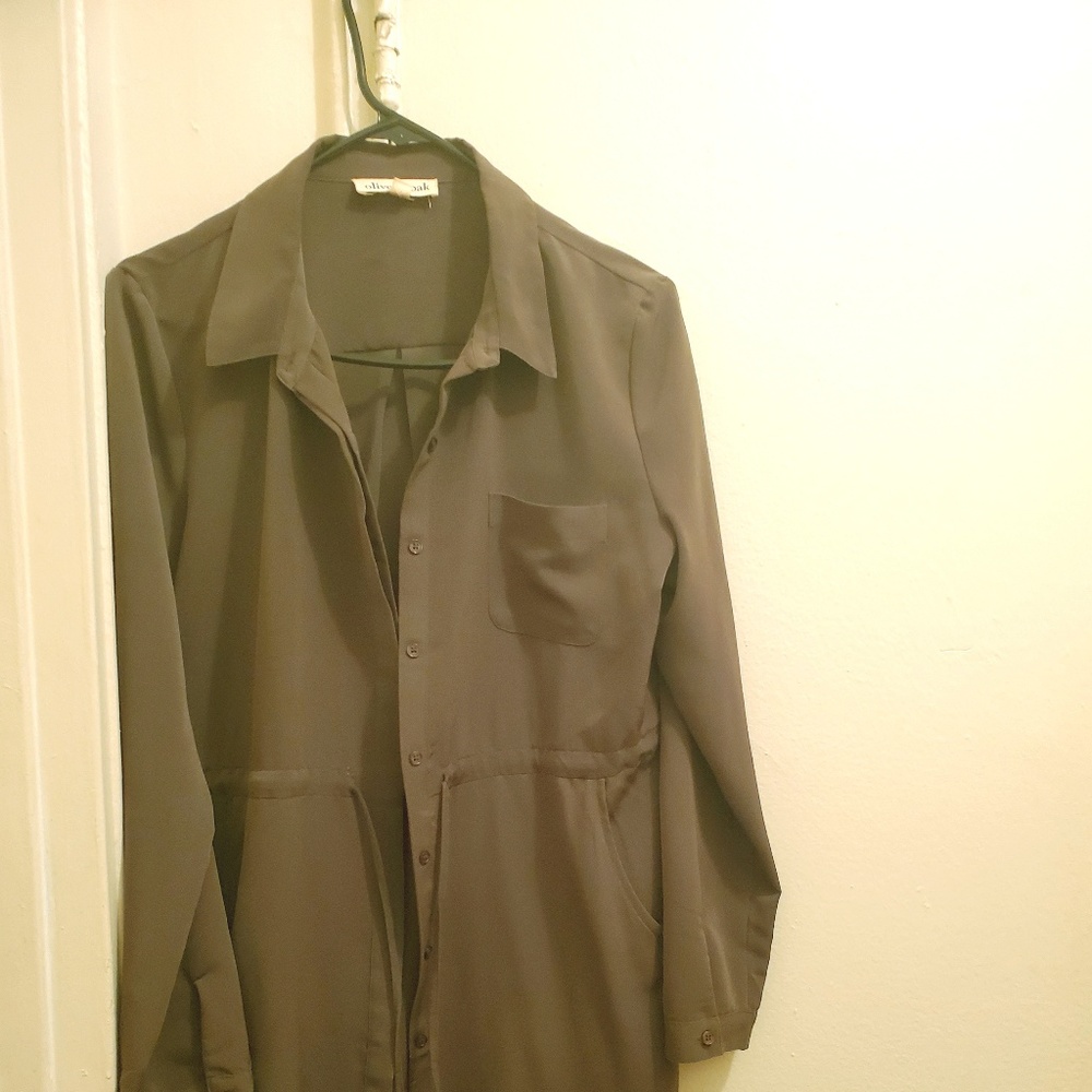 Olive & oak shirt dress- Size L